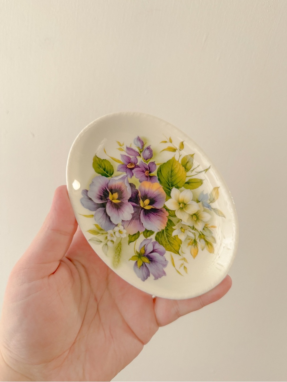 Royal Stafford Fine Bone China Oval Floral Dish, Purple, Victoria Secret